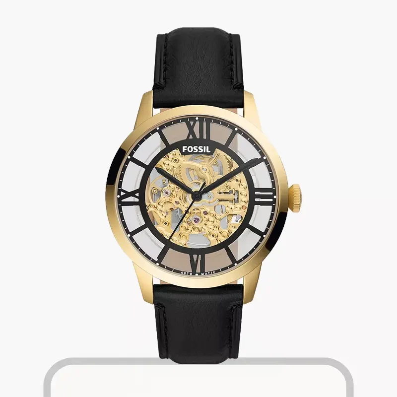 Fossil Townsman Automatic Gold-tone Skeleton Men's Watch- ME3210